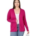 thumbnail image 1 of TheLovely Women Classic Thin Snap Button Front V-Neck Button Down Long Sleeve Ribbed Knit Cardigan, 1 of 4