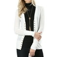 thumbnail image 1 of TheLovely Women Classic Thin Snap Button Front V-Neck Button Down Long Sleeve Ribbed Knit Cardigan, 1 of 4