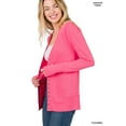 thumbnail image 1 of TheLovely Women Classic Thin Snap Button Front V-Neck Button Down Long Sleeve Ribbed Knit Cardigan, 1 of 4