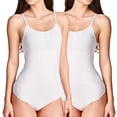 thumbnail image 1 of TheLovely Women & Juniors Scoop Neck Solid Cami Cotton Bodysuit with Snap Crotch Bottom & Adjustable Spaghetti Straps, 1 of 4