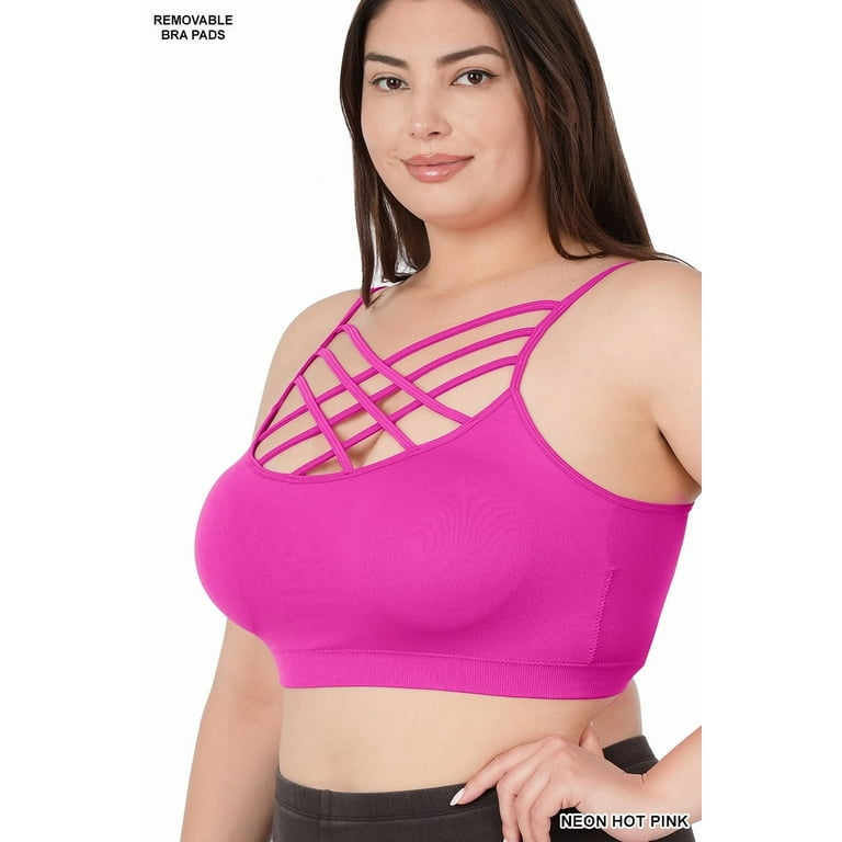 TheLovely Women & Plus Comfort Seamless Crisscross Front Strappy