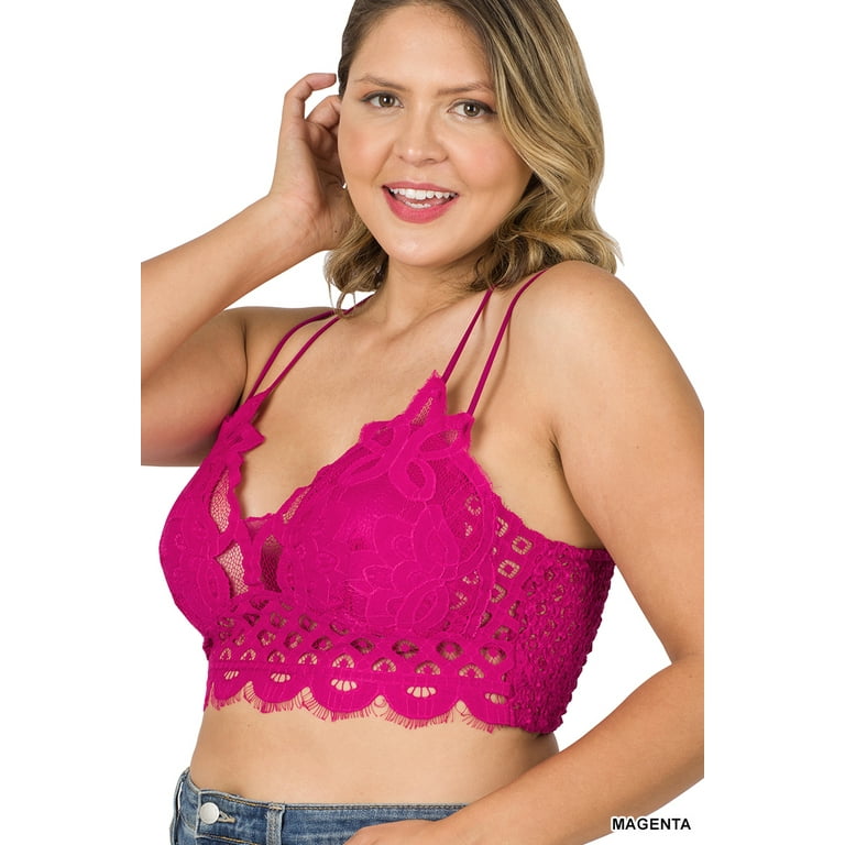 Magenta Crochet Lace Bralette Magenta Crochet Lace Bralette