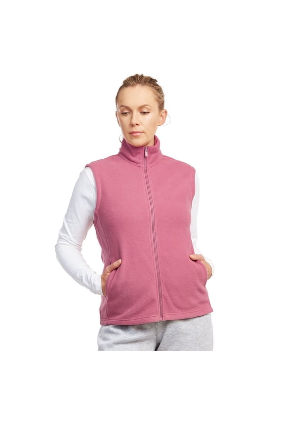 Women & Plus Lightweight Full Zip Up Soft Polar Fleece Vest Jacket