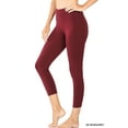 thumbnail image 1 of TheLovely Women & Plus Premium Cotton Mid-High Banded Waist Capri Leggings, 1 of 2