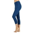 thumbnail image 1 of TheLovely Women & Plus Premium Cotton Mid-High Banded Waist Capri Leggings, 1 of 3