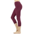 thumbnail image 1 of TheLovely Women & Plus Premium Cotton Mid-High Banded Waist Capri Leggings, 1 of 3