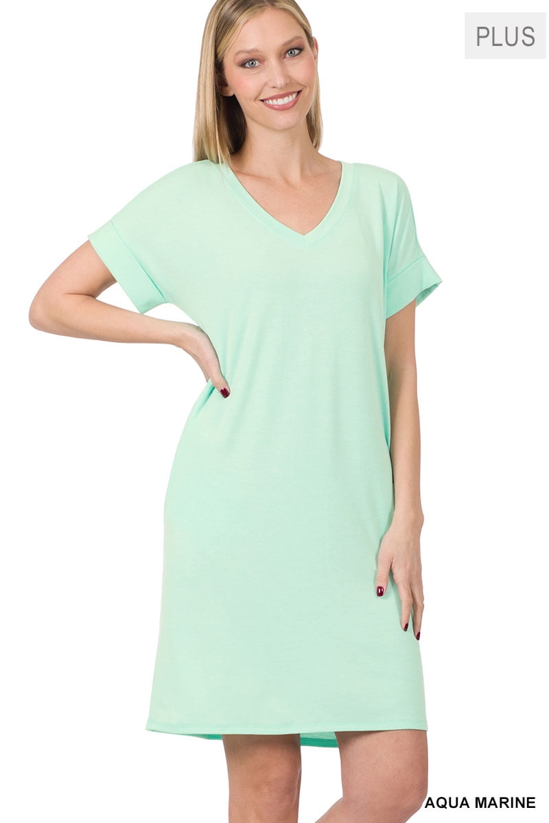 knee length dresses for ladies Aqua Multi Floral Frill V Neck Midi Dress