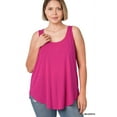 thumbnail image 1 of TheLovely Women & Plus Scoop Neck Sleeveless Round Hem Relaxed Fit Casual Tank Top, 1 of 5