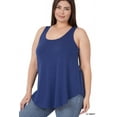 thumbnail image 1 of TheLovely Women & Plus Scoop Neck Sleeveless Round Hem Relaxed Fit Casual Tank Top, 1 of 4