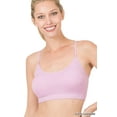 thumbnail image 1 of TheLovely Women & Plus Seamless Bralette Cross-Back Padded Sports Bras with Adjustable Strap, 1 of 2