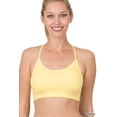 thumbnail image 1 of TheLovely Women & Plus Seamless Bralette Cross-Back Padded Sports Bras with Adjustable Strap, 1 of 3