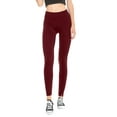 thumbnail image 1 of TheLovely Women & Plus Seamless High Waist Fleece Lined Warm Leggings (3 Burgundy - One Size Plus), 1 of 4