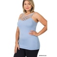 thumbnail image 1 of TheLovely Women & Plus Seamless Triple Criss Cross Front Long Cami Tank Top, 1 of 4