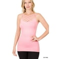 thumbnail image 1 of TheLovely Women & Plus Seamless Triple Criss Cross Front Long Cami Tank Top, 1 of 3