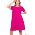 thumbnail image 1 of TheLovely Women & Plus Short Sleeve Flared T-Shirt Midi Dress with Side Pockets, 1 of 3