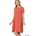 thumbnail image 1 of TheLovely Women & Plus Short Sleeve Flared T-Shirt Midi Dress with Side Pockets, 1 of 3