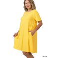 thumbnail image 1 of TheLovely Women & Plus Short Sleeve Flared T-Shirt Midi Dress with Side Pockets, 1 of 3