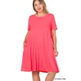 thumbnail image 1 of TheLovely Women & Plus Short Sleeve Flared T-Shirt Midi Dress with Side Pockets, 1 of 3