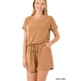 thumbnail image 1 of TheLovely Women & Plus Short Sleeve Romper with Elastic Waist & Keyhole Back Summer Loungewear, 1 of 4