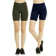 thumbnail image 1 of TheLovely Women & Plus Size (S-3XL) High Waist Workout 15" Length Running Biker Shorts with Wide Wastband, 1 of 6