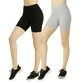 thumbnail image 1 of TheLovely Women & Plus Size (S-3XL) High Waist Workout 15" Length Running Biker Shorts with Wide Wastband, 1 of 4