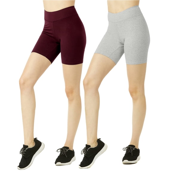 TheLovely Women & Plus Size (S-3XL) High Waist Workout 15" Length Running Biker Shorts with Wide Wastband