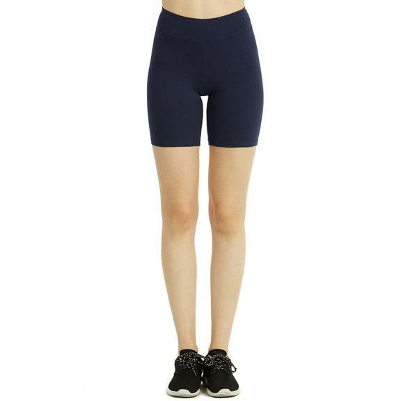 TheLovely Women & Plus Size (S-3XL) High Waist Workout 15" Length Running Biker Shorts with Wide Wastband