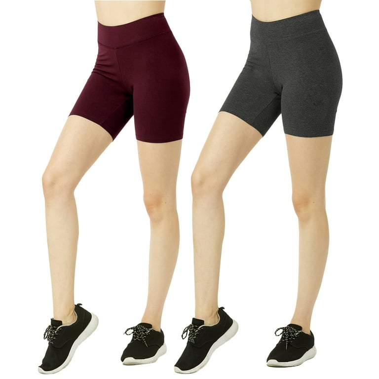 ToBeInStyle Women's Cotton-Spandex Blend 15" Outseam Shorts - Charcoal, Small | Comfortable Casual Shorts