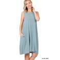 thumbnail image 1 of TheLovely Women & Plus Sleeveless Jersey Flared Swing Tank Dress with Side Pockets, 1 of 4