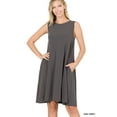 thumbnail image 1 of TheLovely Women & Plus Sleeveless Jersey Flared Swing Tank Dress with Side Pockets, 1 of 3