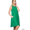 thumbnail image 1 of TheLovely Women & Plus Sleeveless Jersey Flared Swing Tank Dress with Side Pockets, 1 of 3