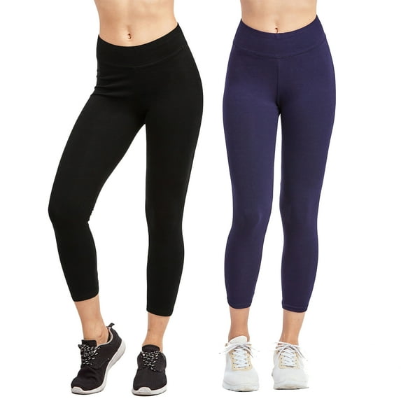 TheLovely Women & Plus Soft Cotton Active Stretch Capri Length Lightweight Leggings