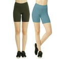 thumbnail image 1 of TheLovely Women & Plus Soft Cotton Active Stretch Outseam Workout Biker Shorts with Wide Wastband (15" Biker Shorts), 1 of 6