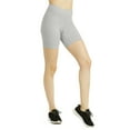 thumbnail image 1 of TheLovely Women & Plus Soft Cotton Active Stretch Outseam Workout Biker Shorts with Wide Wastband (15" Biker Shorts), 1 of 6
