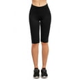 thumbnail image 1 of TheLovely Women & Plus Soft Cotton Active Stretch Workout Biker Shorts (21") with Wide Wastband, 1 of 6