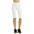 thumbnail image 1 of TheLovely Women & Plus Soft Cotton Active Stretch Workout Biker Shorts (21") with Wide Wastband, 1 of 4