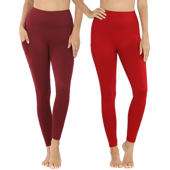 TheLovely Women & Plus Soft Wide Waistband Active Fitness Leggings(S-3X) with Pockets