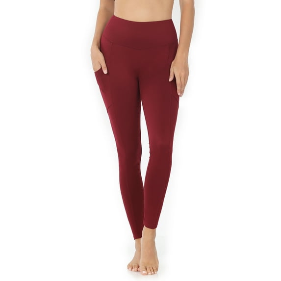 TheLovely Women & Plus Soft Wide Waistband Active Fitness Leggings(S-3X) with Pockets