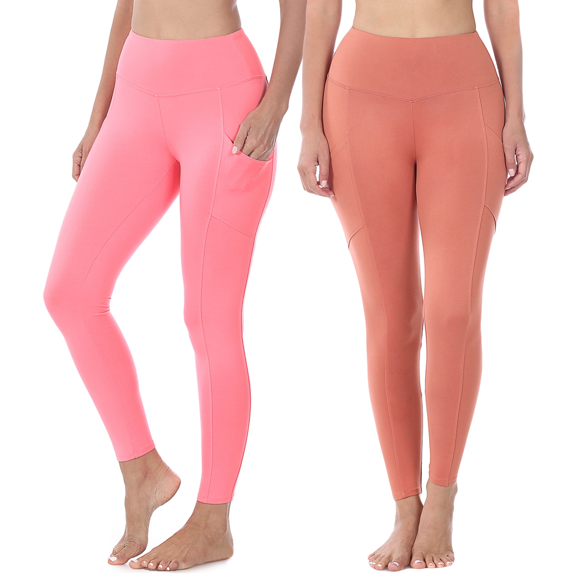 Women & Plus Soft Wide Waistband Active Fitness Leggings(S-3X) with Pockets