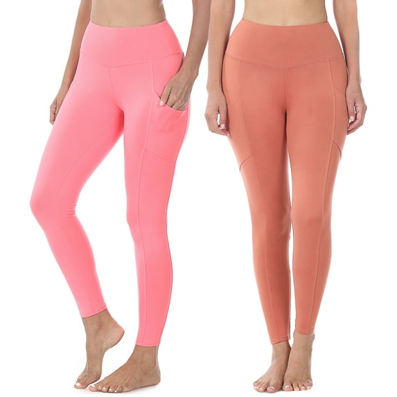 TheLovely Women & Plus Soft Wide Waistband Active Fitness Leggings(S-3X) with Pockets