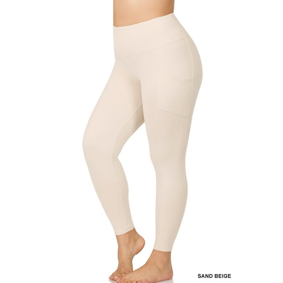 TheLovely Women & Plus Soft Wide Waistband Active Fitness Leggings(S-3X) with Pockets