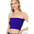 thumbnail image 1 of TheLovely Women & Plus Strapless Ruched Smocked Tube Bandeau Bra Top, 1 of 5