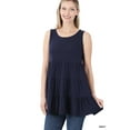 thumbnail image 1 of TheLovely Women & Plus Summer Casual Sleeveless Tiered Ruffle Tunic Peplum Tank Top, 1 of 4