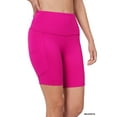 thumbnail image 1 of TheLovely Women & Plus Workout Yoga Running Compression Exercise Biker Shorts with Side Pockets, 1 of 2