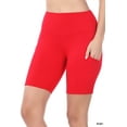 thumbnail image 1 of TheLovely Women & Plus Workout Yoga Running Compression Exercise Biker Shorts with Side Pockets, 1 of 3