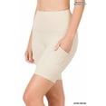 thumbnail image 1 of TheLovely Women & Plus Workout Yoga Running Compression Exercise Biker Shorts with Side Pockets, 1 of 3