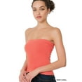 thumbnail image 1 of TheLovely Women's Casual Strapless Bandeau Cotton Tube Top w/Built-In Layer(Bra), 1 of 4