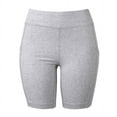 thumbnail image 1 of TheLovely Women's Cotton High Waist Outseam Length Yoga Workout Biker Shorts w/ Side Pockets, 1 of 4