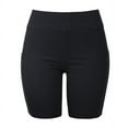 thumbnail image 1 of TheLovely Women's Cotton High Waist Outseam Length Yoga Workout Biker Shorts w/ Side Pockets, 1 of 4