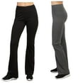 thumbnail image 1 of TheLovely Women's Flat Waistband Flared Bottom Workout Yoga Pants Leggings (Non-Foldover), 1 of 4
